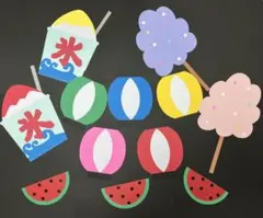 夕涼み会、夏祭りの壁面セット◎