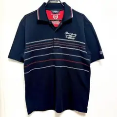 ダンロップモータースポーツ　ポロシャツ　Lサイズ ゴルフ　ネイビー