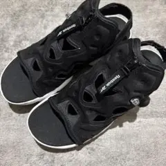 26cm Reebok インスタポンプフューリー サンダル ジップ ブラック