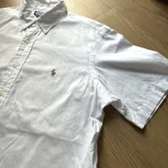 POLO クラシック フィット オックスフォードシャツ 白半袖シャツ