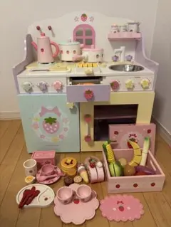 マザーガーデン　いちごモチーフ 木製クッキングトイセット