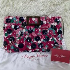 【極美品】ロジェヴィヴィエ　ショルダーバッグ　2WAY　チェーン　フラワー