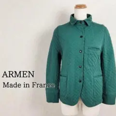 フランス製アーメンARMENコットンキルトジャケットキルティング緑グリーンM相当