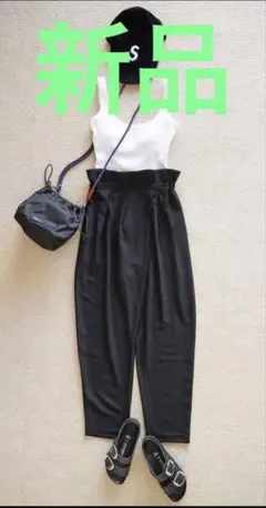 亘つぐみ　脚長イージーパンツ　ネイビー