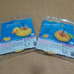フロート　ドリンク　ホルダー アヒル パイナップル