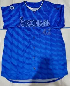 横浜DeNAベイスターズ　ジャクソン選手　ハイクオリティーレプリカユニフォーム青