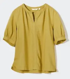 ユニクロ UNIQLO リネンブレンドボリュームブラウス Mサイズ