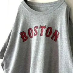 ボストン BOSTON CLASS OF 18 Tシャツ グレー 灰色 古着