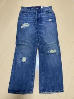 EZRA FITCH ダメージ加工 ワイドレッグデニム 32/32