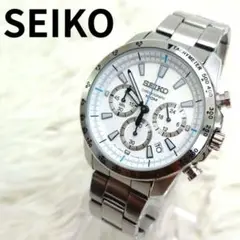 美品✨️SEIKO メンズ腕時計　クロノグラフ 6T63-00D0　白文字デイト