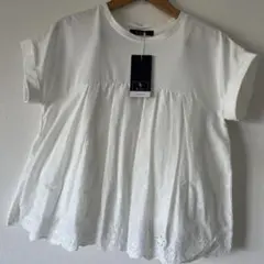 新品タグ付　RagOut ホワイト フリル Tシャツ L
