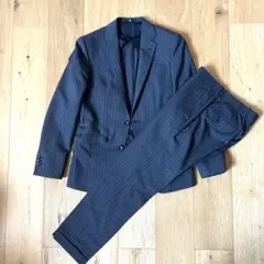 SUIT SELECT ダークグレー ストライプスーツ 165/90/74 Y4