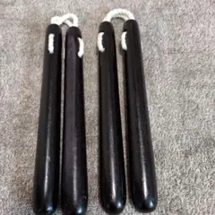 木製ヌンチャク24 cm（ロープ付き）2セット一式