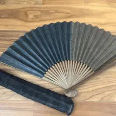 y&sons 和風扇子 ダークグレーとホワイト