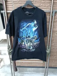 アニマル　狼　ウルフ　かわいい　オーバーサイズ　Tシャツ　サイズ2XL