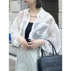 MURUA ヘムドロストシアーシャツ　ホワイト　未使用