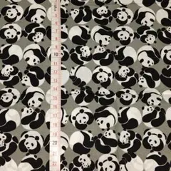 シーチング パンダ グレー 約60cm×58cm