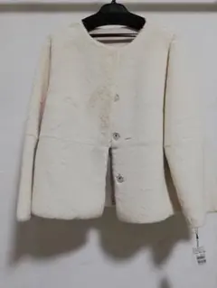 ノーカラー ファーコート