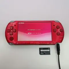 PSP3000 本体 　レッド赤　現状品　メモリースティック付き