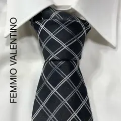 TG2725 FEMMIO VALENTINO チェック ジャガード ネクタイ