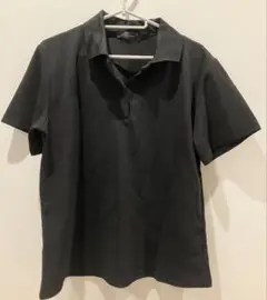 Doula Doula 黒 半袖ポロシャツ