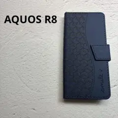 AQUOS R8 手帳型ケース　ネイビー