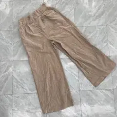 Heather ワイドパンツ ベージュ コーデュロイ Mサイズ シンプル