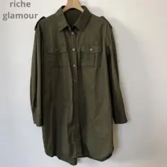 riche glamour リシェグラマーミリタリーロングシャツ