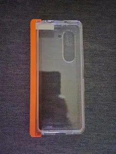 Galaxy Z Fold 5用クリアケース（オレンジヒンジ付き）