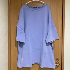 ✨nom-hedge✨ダメージ加工✨チュニック✨ワンピース✨ブルーオーバーサイズ