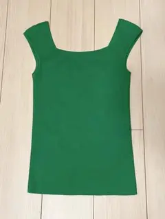 美品★【UNITED ARROWS】リブ スクエアネック ニット