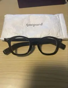 guépard-05/n ブラックフレーム メガネケース付き