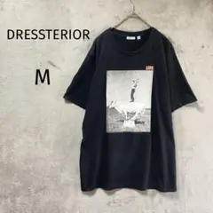 DRESSTERIOR/プリントTシャツ/M/LIFE ブラック