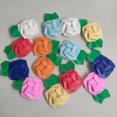 折り紙　薔薇の花【14枚】ミニサイズ☆メッセージカードにも☆