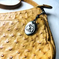【美品】日本製JRA認定 オーストリッチショルダーバッグ