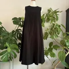 1er Arrondissement cottonブラックロングワンピースp19