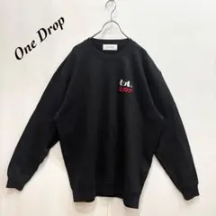 One Drop 長袖トレーナー 黒 ビールとサウナ XLサイズ