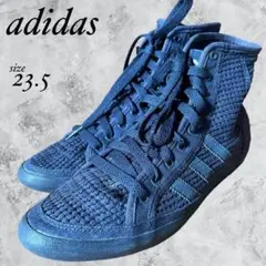 adidas アディダス シューズ ハイカット メッシュ ネイビー 23.5cm