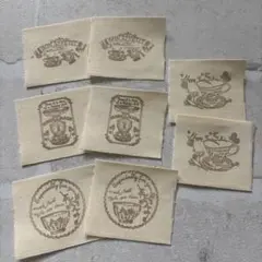 32布　タグ　コットン　ナチュラル　 4柄8枚