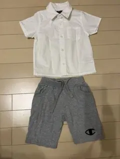 キッズ　champion ショートパンツ、backforthシャツ