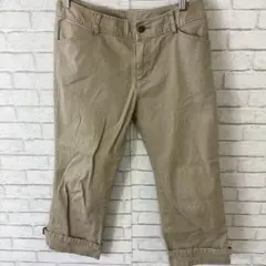 5.21 t264 コムサイズム ￼チノパンツ クロップド丈 ベージュ L