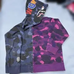 A BATHING APE 迷彩シャークパーカー 130cm