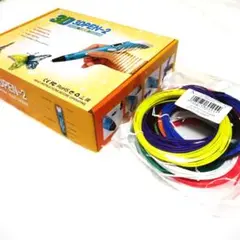 【新品】3Dペン USBケーブル付 フィラメント3色＋10色付 ブルー 知育玩具