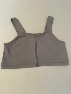 グレー リブ編み ビスチェ Lサイズ