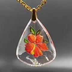 〜1960s ドイツ製 ハイビスカス ネックレス