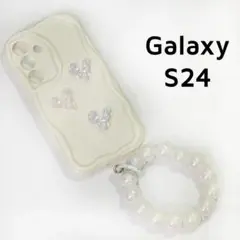Galaxy S24 シンプル ハート ストラップ カバー