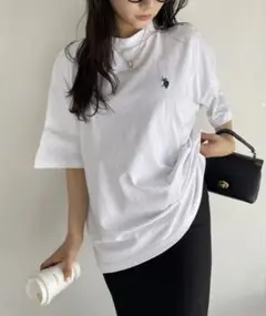 U.S. POLO ASSN. ワンポイント刺繍 オーバーサイズ ビッグT