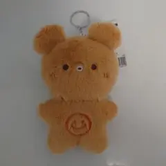 茶色のクマのぬいぐるみ キーホルダー付き