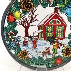 アメリカ ステンドグラスChristmas1980クリスマス新品グラスマスターズ