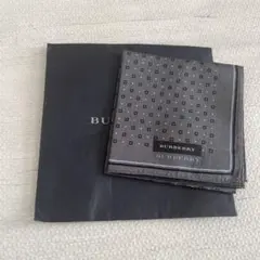 BURBERRY グレー ドット柄 ハンカチ